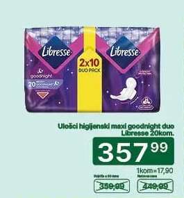 Ulošci higijenski maxi goodnight duo Libresse 20kom.