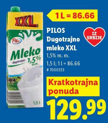 Pilos Dugotrajno mleko XXL