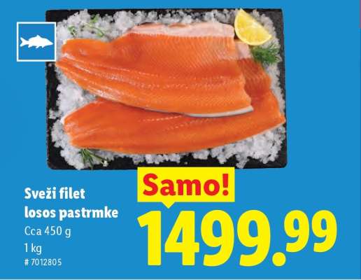 Sveži filet losos pastrmke