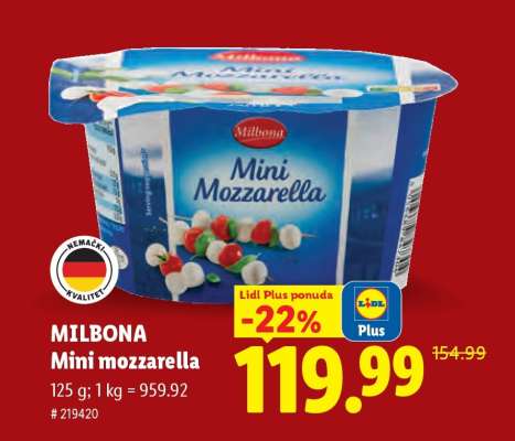 Milbona Mini Mozzarella
