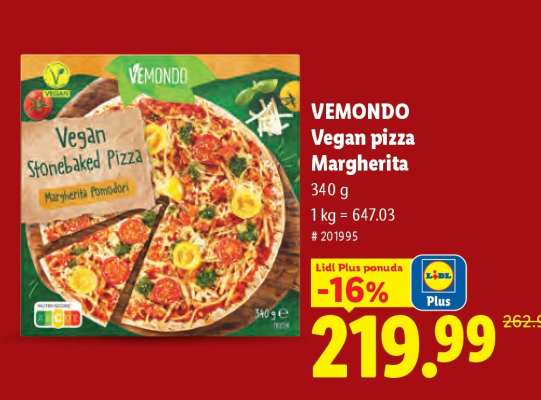 VEMONDO Vegan pizza Margherita