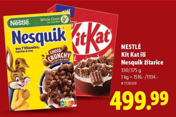 NESTLÉ Kit Kat ili Nesquik žitarice