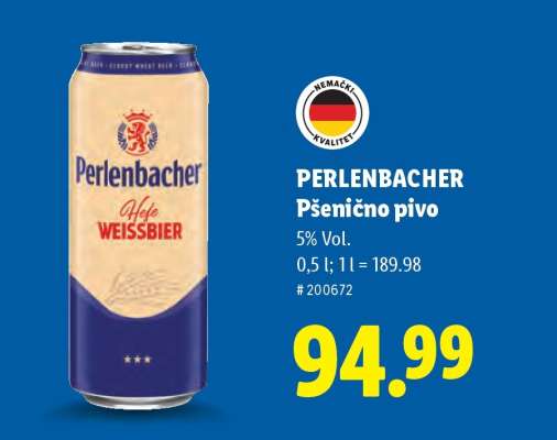 PERLENBACHER Pšeničné pivo