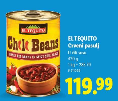 EL TEQUITO Crveni pasulj