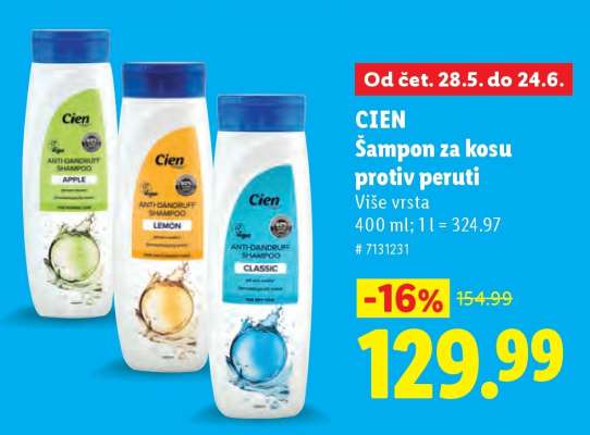 CIEN Šampon za kosu protiv peruti
