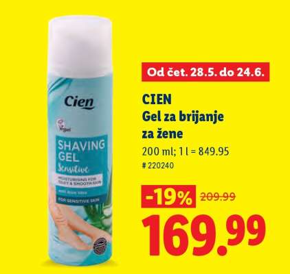 CIEN Gel za brijanje za žene