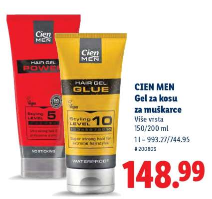CIEN MEN Gel za kosu za muškarce