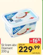 Sir krem ABC Dijamant