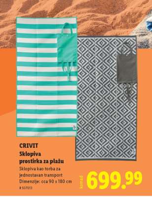CRIVIT Sklopiva prostirka za plažu