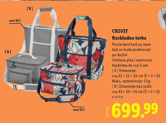CRIVIT Rashladna torba