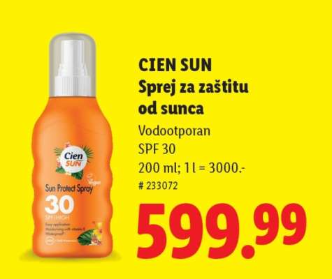 CIEN SUN Sprej za zaštitu od sunca