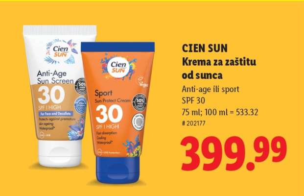 CIEN SUN Krema za zaštitu od sunca