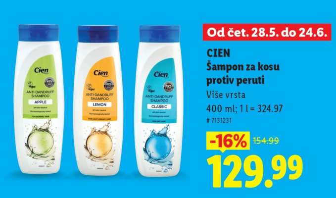 CIEN Šampon za kosu protiv peruti