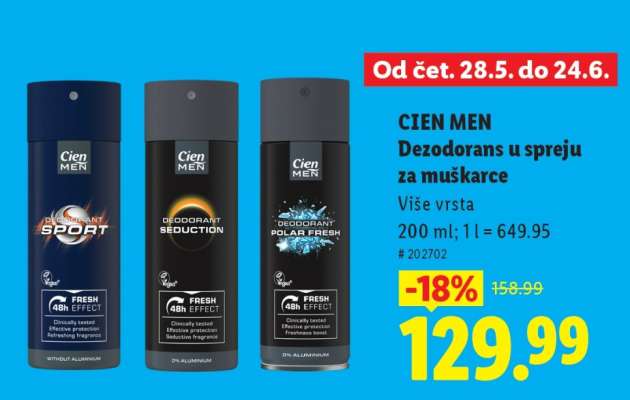 CIEN MEN Dezodorans u spreju za muškarce