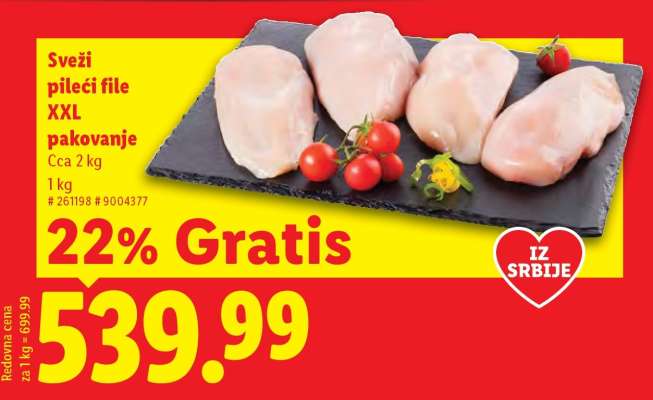 Sveži pileći file XXL pakovanje