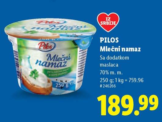 Pilos Mlečni namaz