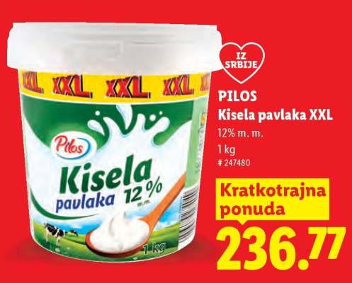 Pilos Kisela pavlaka XXL