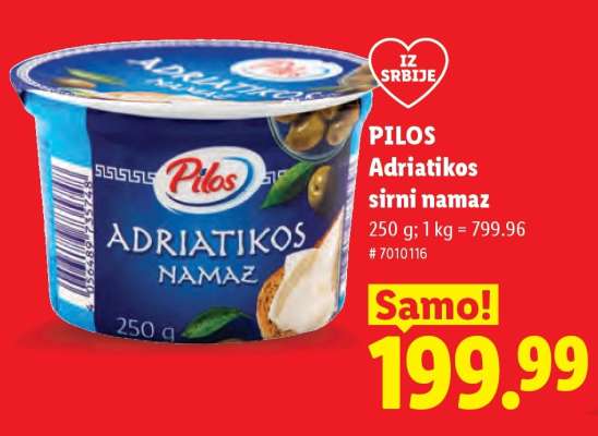 Pilos Adriatikos sirni namaz