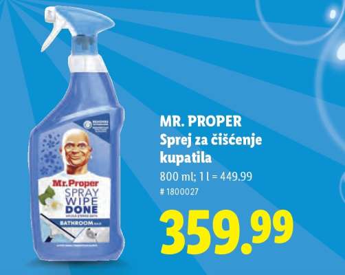 MR. PROPER Sprej za čišćenje kupatila
