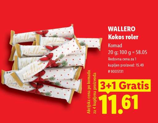 WALLERO Kokos roler