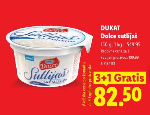 DUKAT Dolce sutlijaš