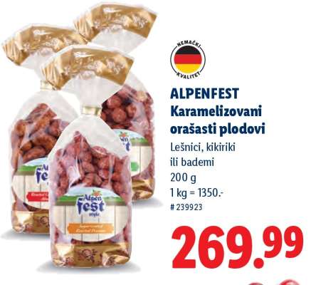 Alpenfest Karamelizovani orašasti plodovi