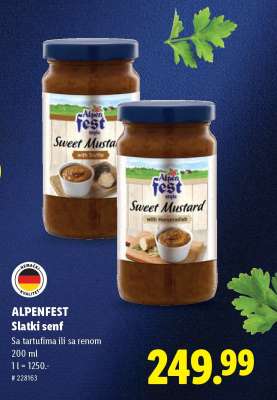 ALPENFEST Slatki senf