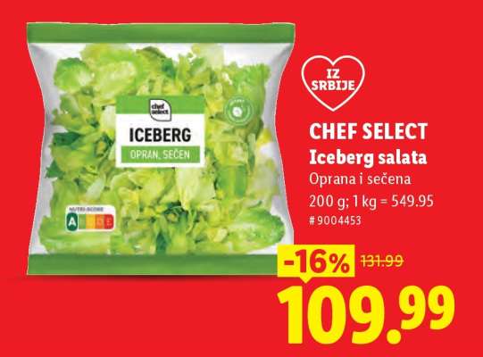 Chef Select Iceberg salata