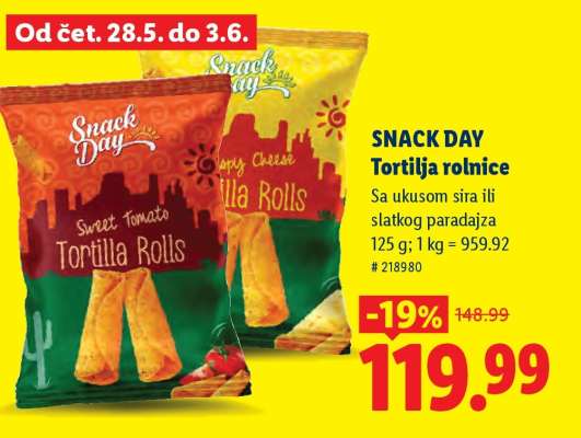 SNACK DAY Tortilja rolnice