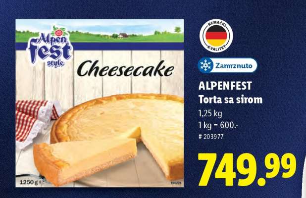 Alpenfest Torta sa sirom