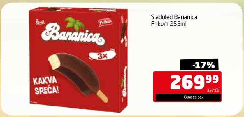 Sladoled Bananica Frikom 255ml