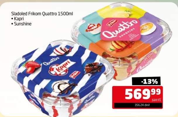 Sladoled Frikom Quattro 1500ml