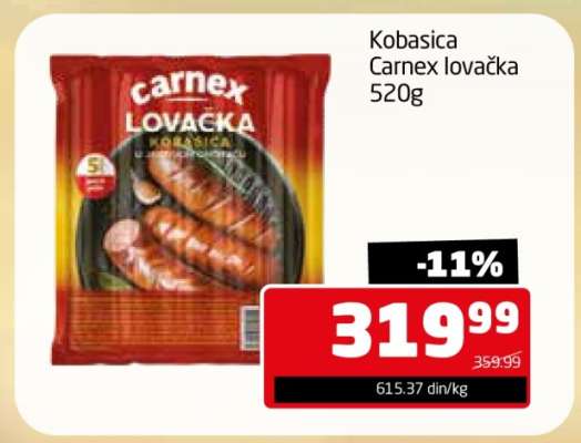Kobasica Carnex lovačka 520g