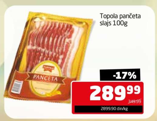 Topola pančeta slajs 100g