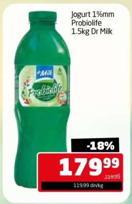 Jogurt 1%mm Probiolife 1.5kg Dr Milk