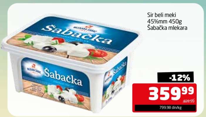 Sir beli meki Šabačka mlekar