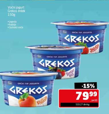 Voćni jogurt Grekos Imlek 150g