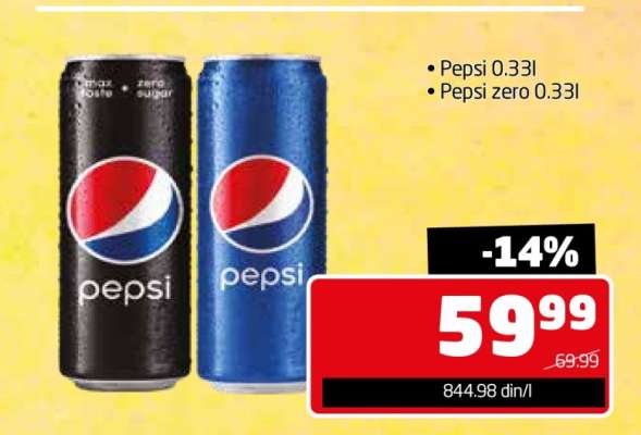 Pepsi 0.33l / Pepsi zero 0.33l