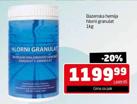 Bazenska hemija hlorni granulat 1kg