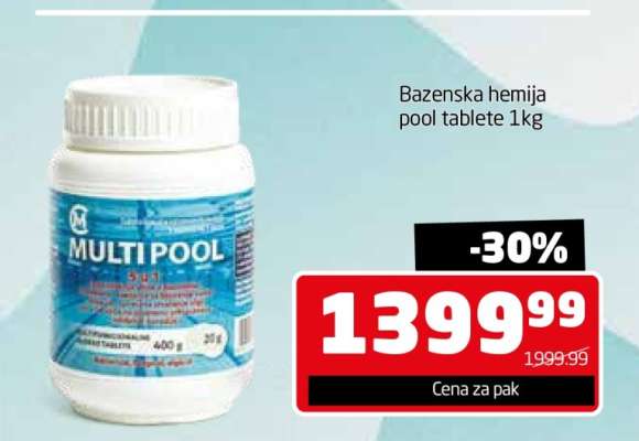 Bazenska hemija pool tablete 1kg