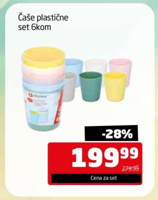 Čaše plastične set 6kom