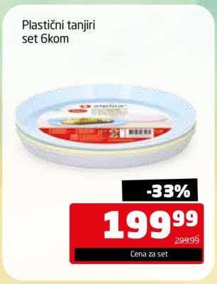 Plastični tanjiri set 6kom