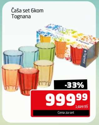 Čaša set 6kom Tognana