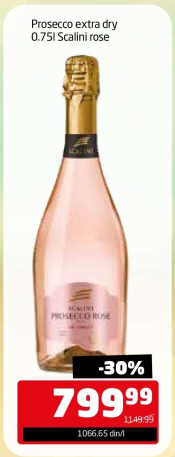 Prosecco extra dry 0.75l Scalini rose