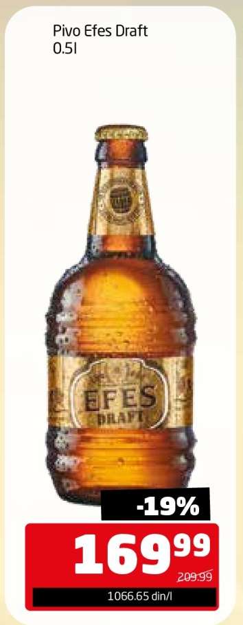 Pivo Efes draft 0,5l