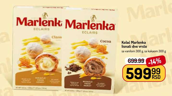 Kolač Marlenka lisnati dve vrste