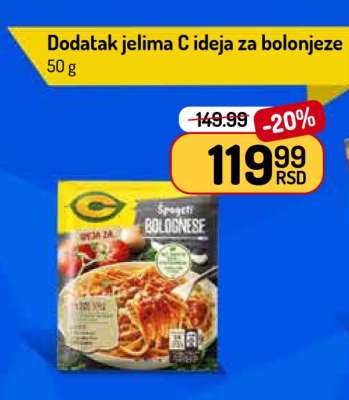Dodatak jelima C ideja za bolonjeze