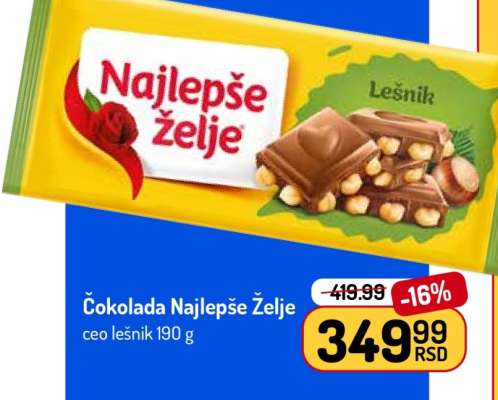 ČOKOLADA NAJLEPŠE ŽELJE