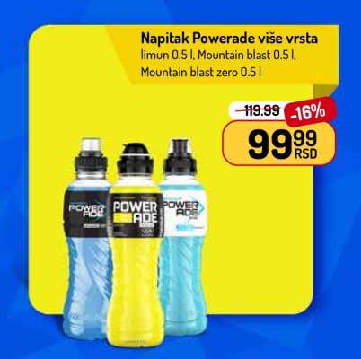 Napítak Powerade više vrsta