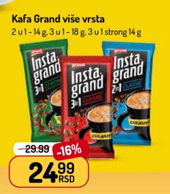 Kafa Grand više vrsta